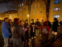 Gedenken am Jerusalemer Platz in Halle