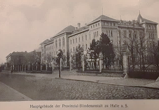 Historische Ansicht der Blindenanstalt Halle um 1898